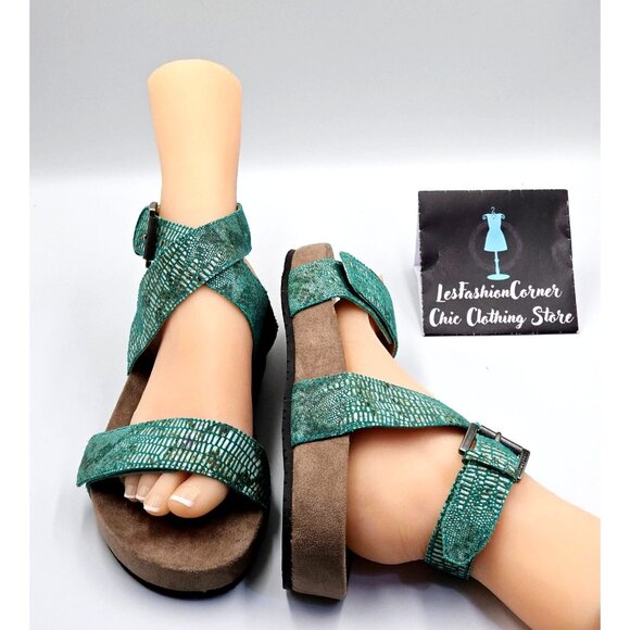 NWOB Revitalign Women's Green Lizard Swell Comfort Strap Sandal Sz 10 2461 - Picture 11 of 16